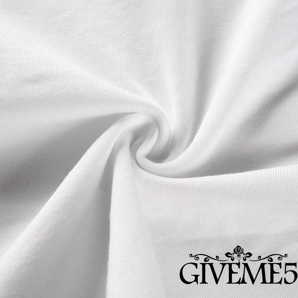 Áo Thun Croptop Cổ Tròn Thêu Chữ Cho Nữ