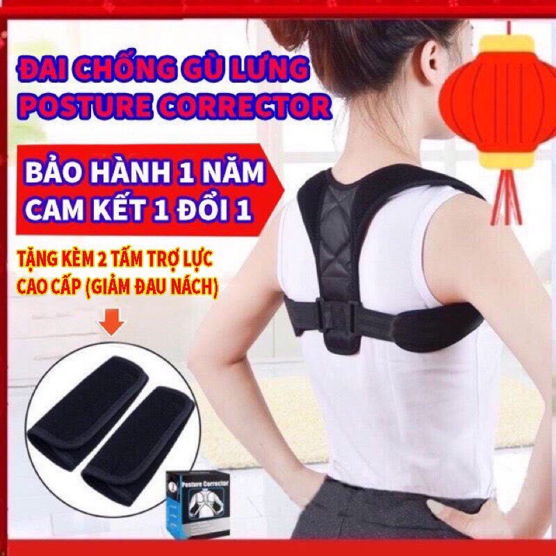 Đai chống gù lưng nam nữ Posture corrector Giữ vai thẳng cố định, tránh tình trạng vai ngả về trước làm cong cột sống