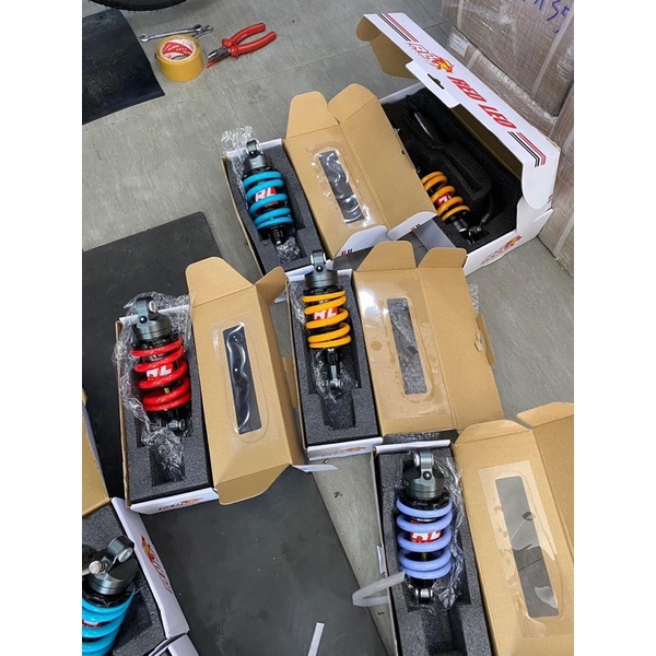 Phuộc REDLEO bình dầu xoay 360 cho Exciter150-155 , Winner/Sonic