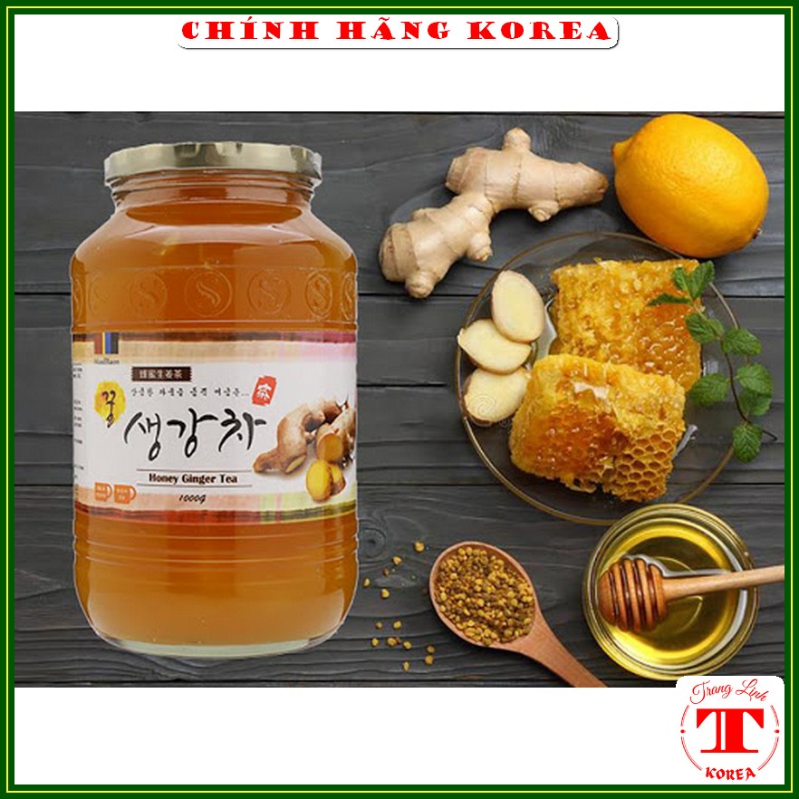 Mật ong gừng hàn quốc, lọ 1kg - Trà gừng mật ong chính hãng Korea, tranglinh