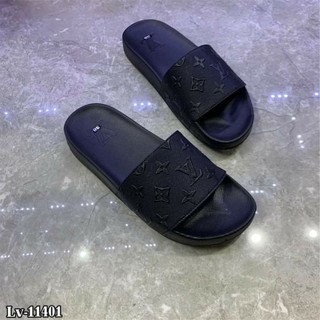 dép quai ngang LV dập caro