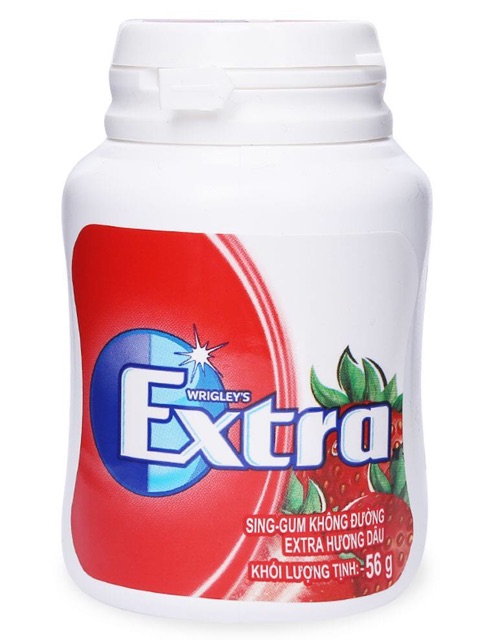 KẸO GUM 🐳EXTRA🐳HỦ KHÔNG ĐƯỜNG HƯƠNG BẠC HÀ,DÂU