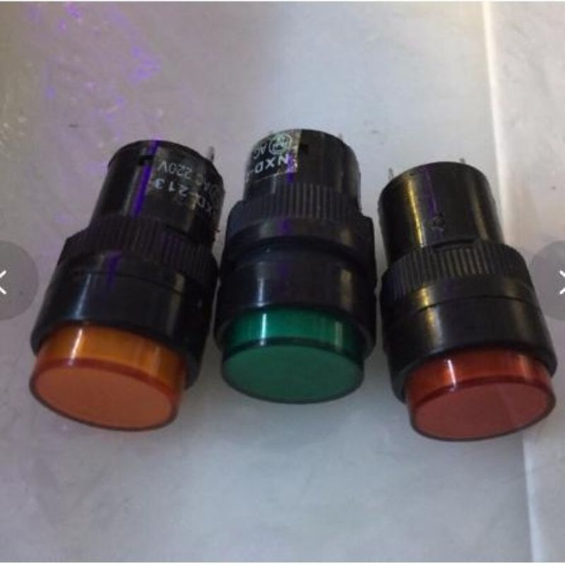 Đèn Báo Phi 12 Set 5 Chiếc 220V Xanh/Đỏ/Vàng