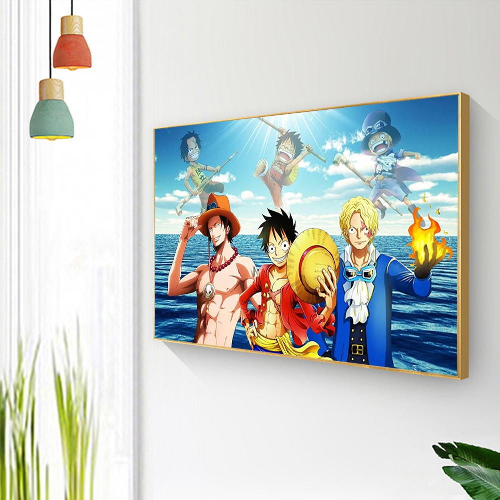 Bộ Tranh Đính Đá 5d Tự Làm Hình One Piece