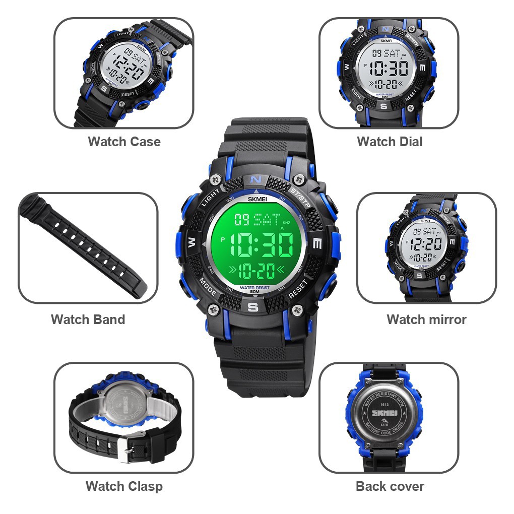 Đồng Hồ SKMEI 1613 Chuyển Động Kỹ Thuật Số Phong Cách Thể Thao Cho Bé Trai | BigBuy360 - bigbuy360.vn