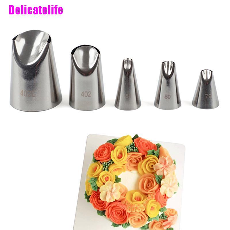 Bộ 5 Đuôi Bắt Bông Kem Bằng Thép Không Gỉ