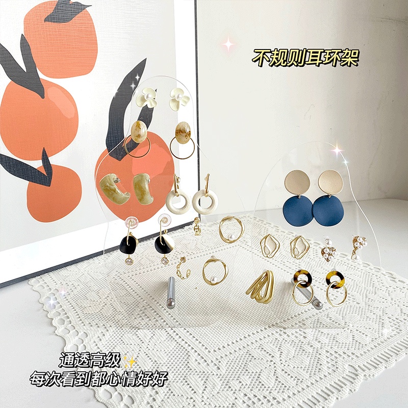 Giá đỡ trưng bày bông tai để bàn bằng acrylic tiện dụng