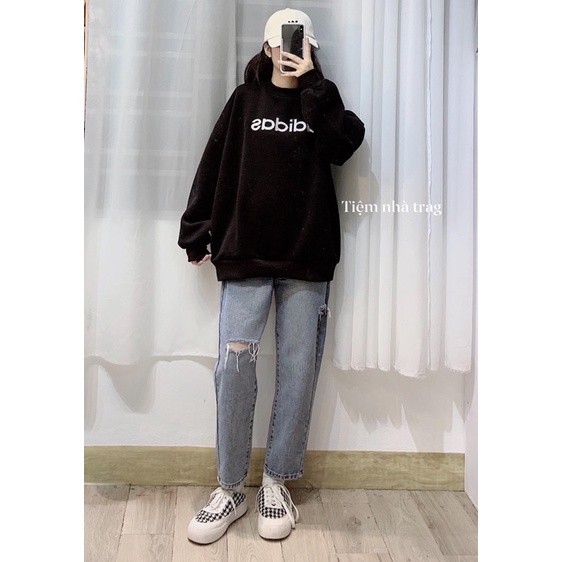 [Mã 12FASHIONSALE1 giảm 10K đơn 50K] sweater nỉ bông logo thêu | WebRaoVat - webraovat.net.vn