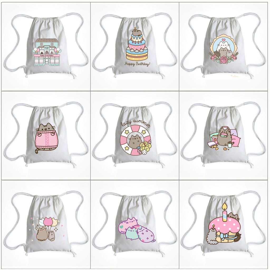 Balo Dây Rút pusheen BLRI8 Túi Rút hoạt hình thời trang cute dễ thương idol