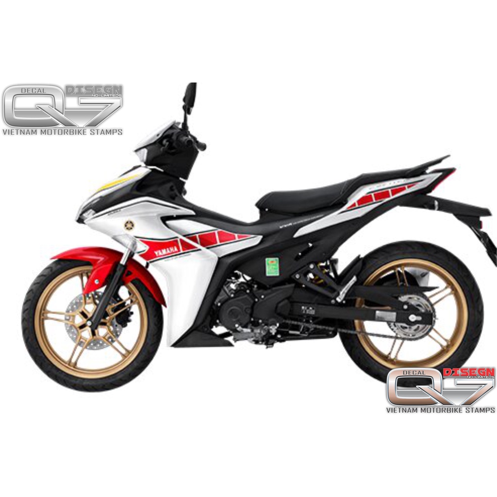 Tem rời EXCITER 155 - trắng đỏ - decalq7