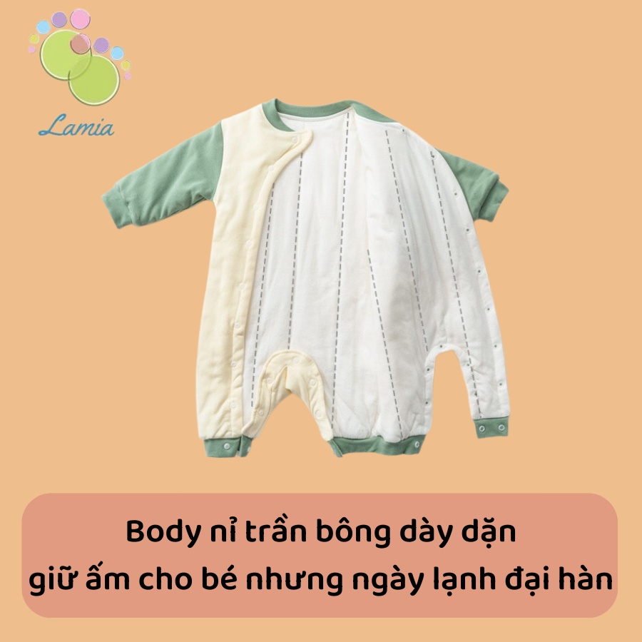 Body Nỉ Trần Bông Siêu Dày Mặc Đại Hàn Cho Bé Sơ Sinh Hàng Quảng Châu Cao Cấp 𝟏𝟗𝐁𝐃𝐃
