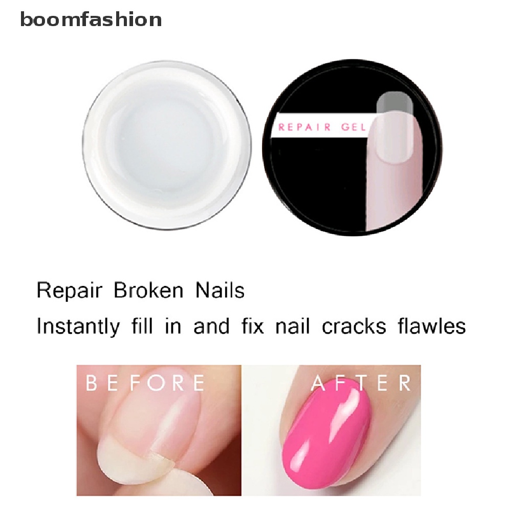 [boomfashion] 20ml Cracked Nail Repair Gel Polish Fiberglass Extension Building UV Nail Gels [new]