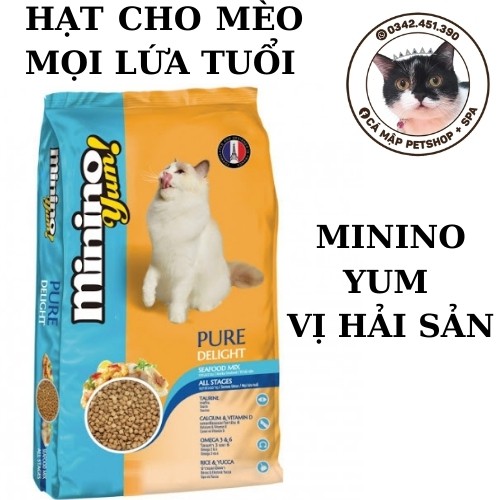 Hạt cho mèo Minino Yum, Hạt cho mèo mọi lứa tuổi – Túi 350gr