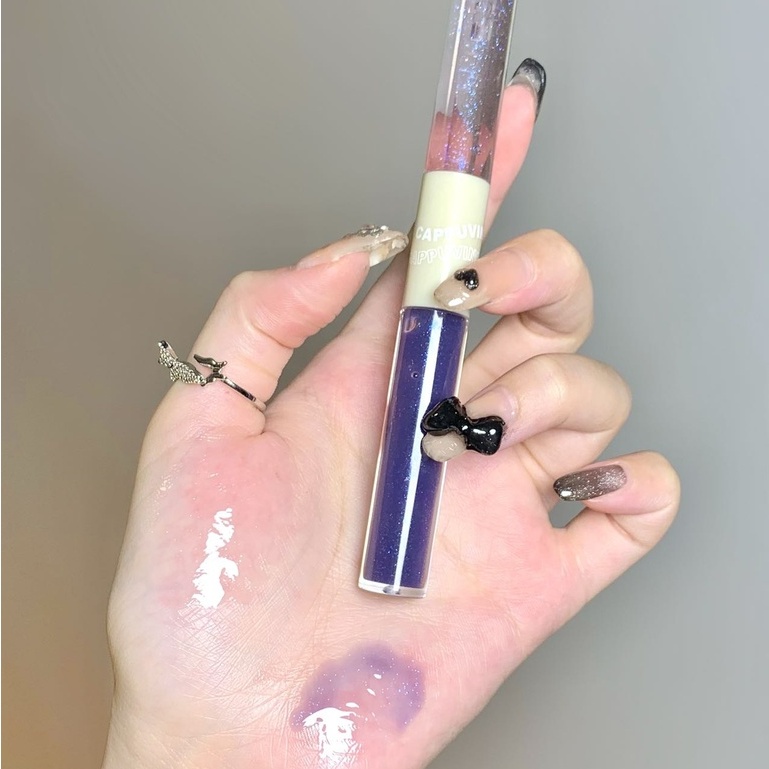[Hàng mới về]Son kem tint lì Cappuvini sắc tố cao lâu trôi 2 đầu 2 trong 1