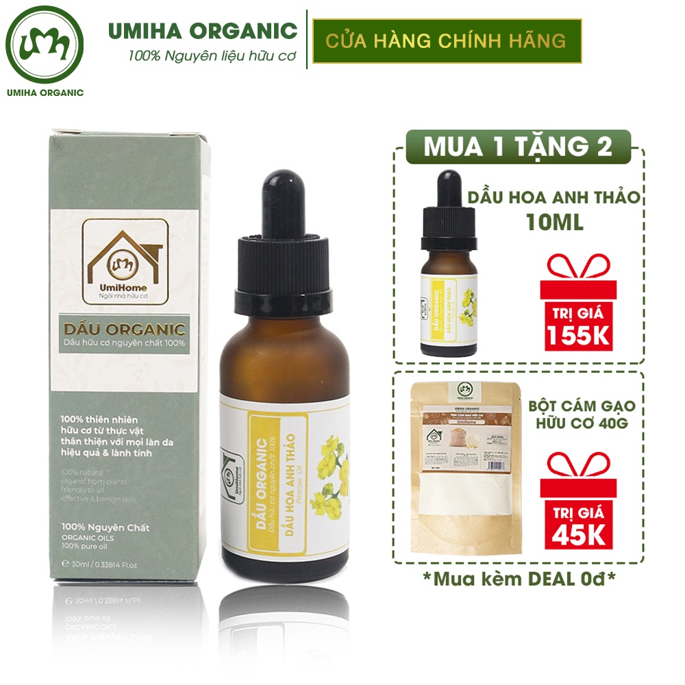 Dầu Hoa Anh Thảo hữu cơ UMIHA nguyên chất | Primrose Oil 100% Organic 10ml