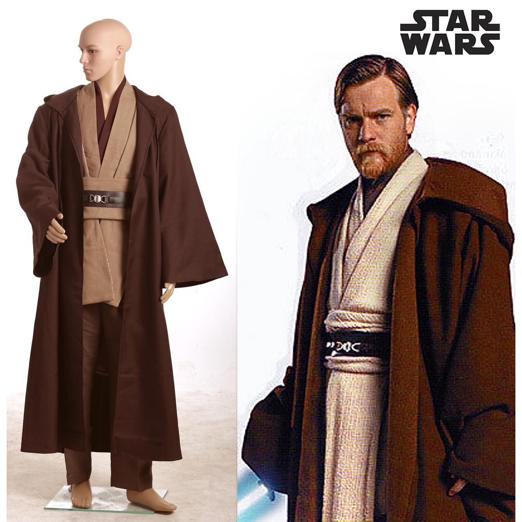 Bộ Đồ Hóa Trang Jedi Trong Star Wars Revenge of the Sith Obi Kenobi Wan COSplay Dịp Halloween