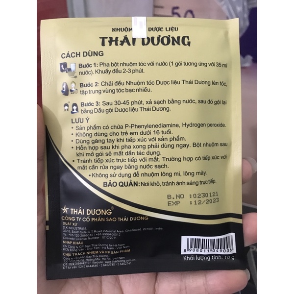 DẦU GỘI ĐEN TÓC THÁI DƯƠNG  - AN TOÀN, HIỆU QUẢ