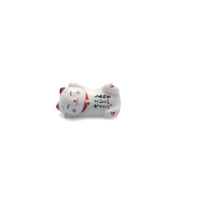 SWEEJAR Giá đỡ đũa  bằng gốm sứ hình mèo may mắn dễ thương