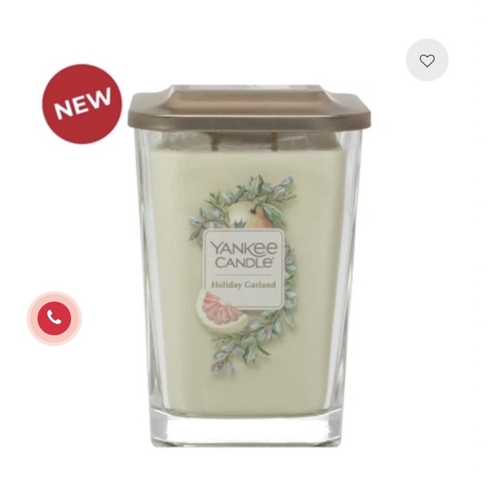Nến ly vuông Elevation Yankee Candle size L - Holiday Garland (552g)