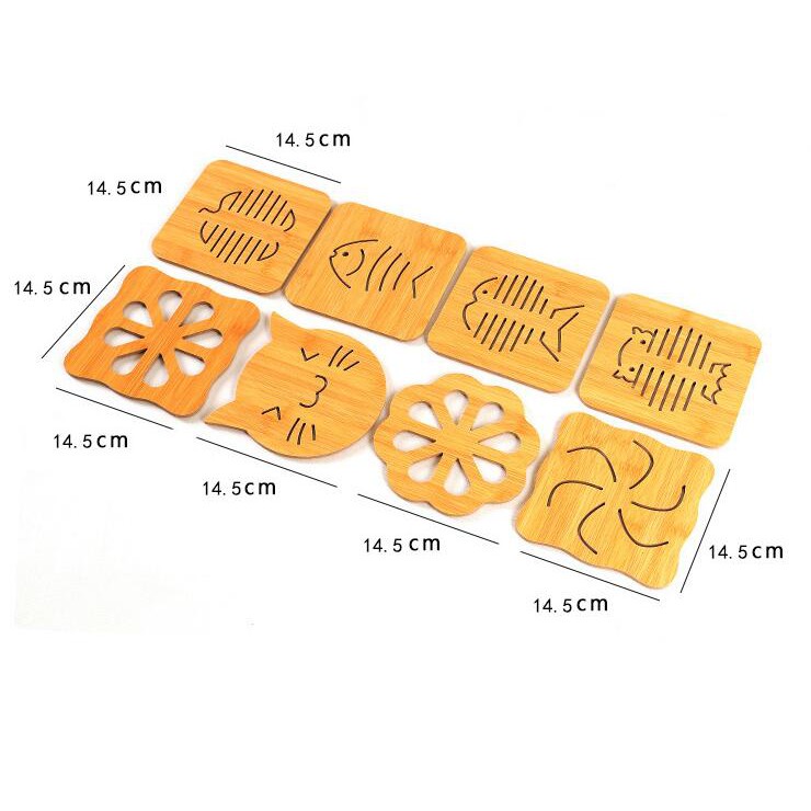 Hoạt Hình Đế Lót Nồi Bằng Gỗ Họa Tiết Xinh Xắn | BigBuy360 - bigbuy360.vn