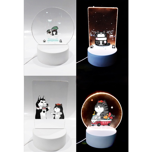 Đèn Led 3D hoàng thượng mèo DLI29 Đèn Ngủ 3D Sáng Tạo cute dễ thương