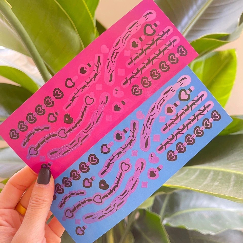 Sticker màu hologram laser kiểu Hàn Quốc trang trí DIY