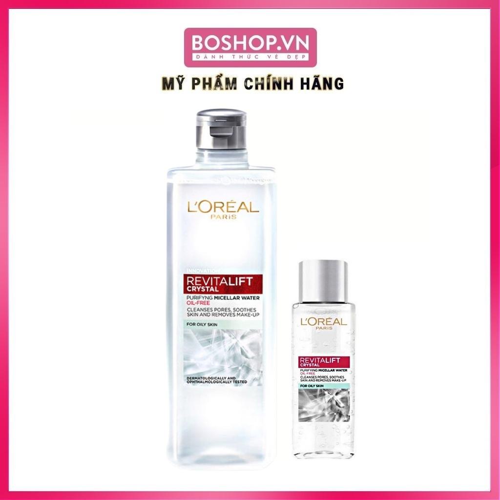 Nước Tẩy Trang Sạch Cho Da Dầu L'Oreal Revitalift Crystal Purifying Micellar Water