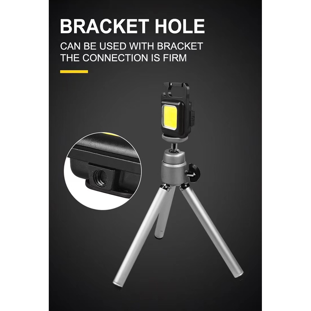 ღ Mini Khẩn Cấp Đèn Di Động Làm Đèn Pin Túi Móc Chìa Khóa Sạc Điện Usb Để Cắm Trại Ngoài Trời Ánh Sáng Nhỏ Miếng Dán Chống Nắng Tĩnh