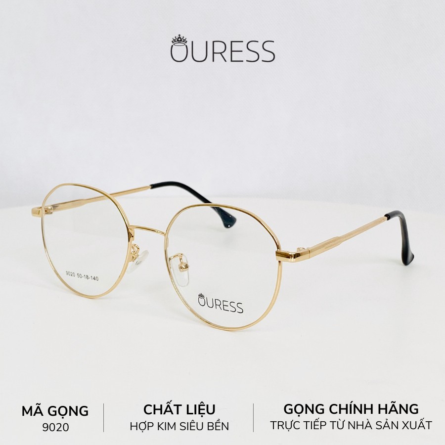 Gọng kính Tròn Hợp Kim Ouress 9020 Cực Nhẹ Thời Trang Unisex Nam Nữ