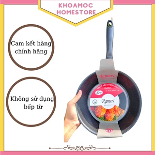 Chảo chống dính vân đá sâu ramos size 20-28 cm
