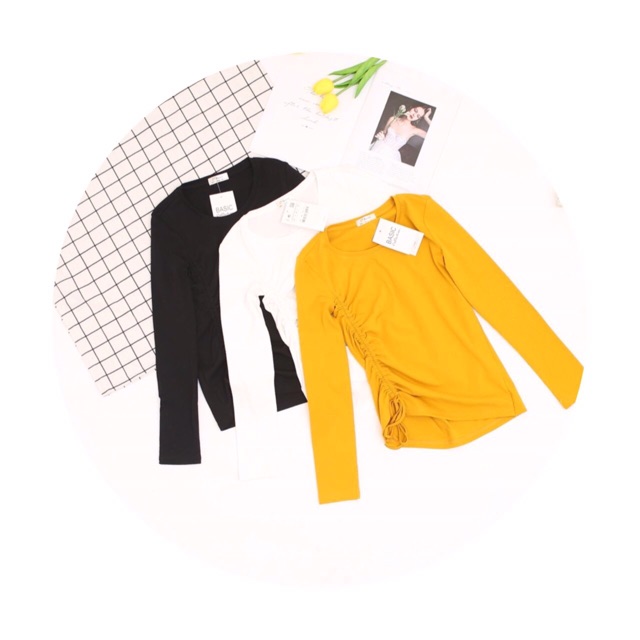 Áo thun nữ dài tay bozip vải dư xịn