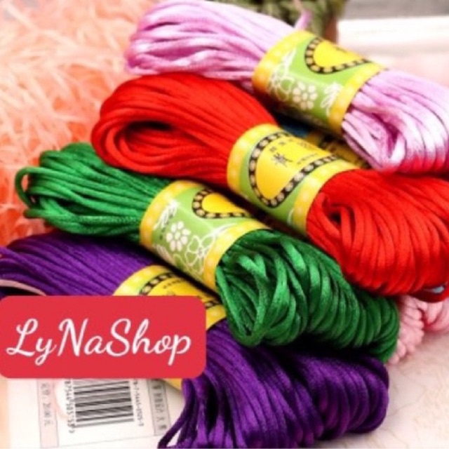 6mét Dây sợi tim polyte 2,5mm tết vòng tay vòng cổ làm thủ công