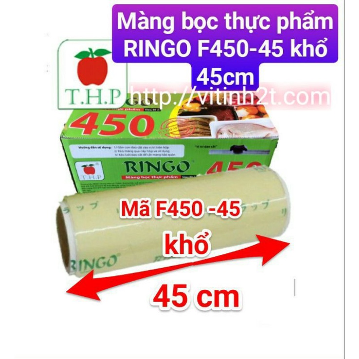 Màng bọc thực phẩm RINGO F450-45 khổ 45cm nguyên siu nặng 2.05kg