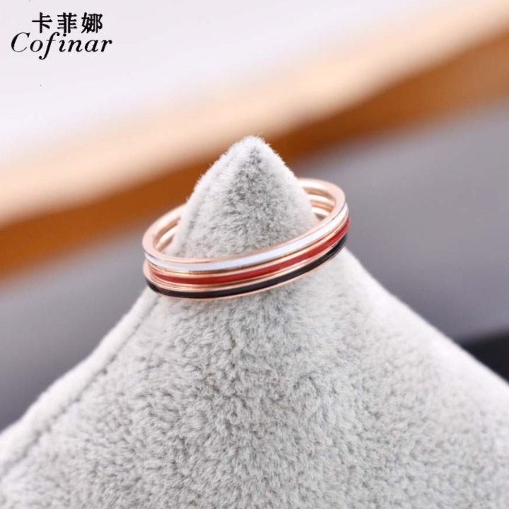 Bộ 3 Nhẫn Nữ 3 Màu Titan Không Đen TT 1065