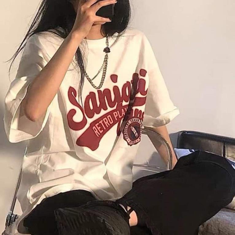 Áo Thun Cotton Form Rộng Tay Lỡ Unisex Saniati