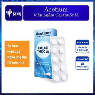 Viên ngậm Cai thuốc lá Acetium hộp 30 viên- hỗ trợ cai thuốc lá thành công trong 1-3 tháng