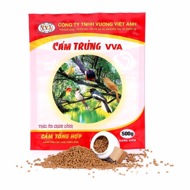 Cám chim Vương Việt Anh cám chim tổng hợp dạng viên phụ kiện lồng chim CC30