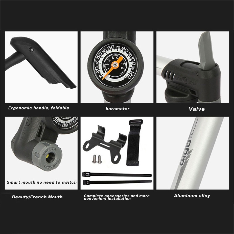 QQ Ống Bơm Xe Đạp Leo Núi Mini 120 PSI Chất Lượng Cao