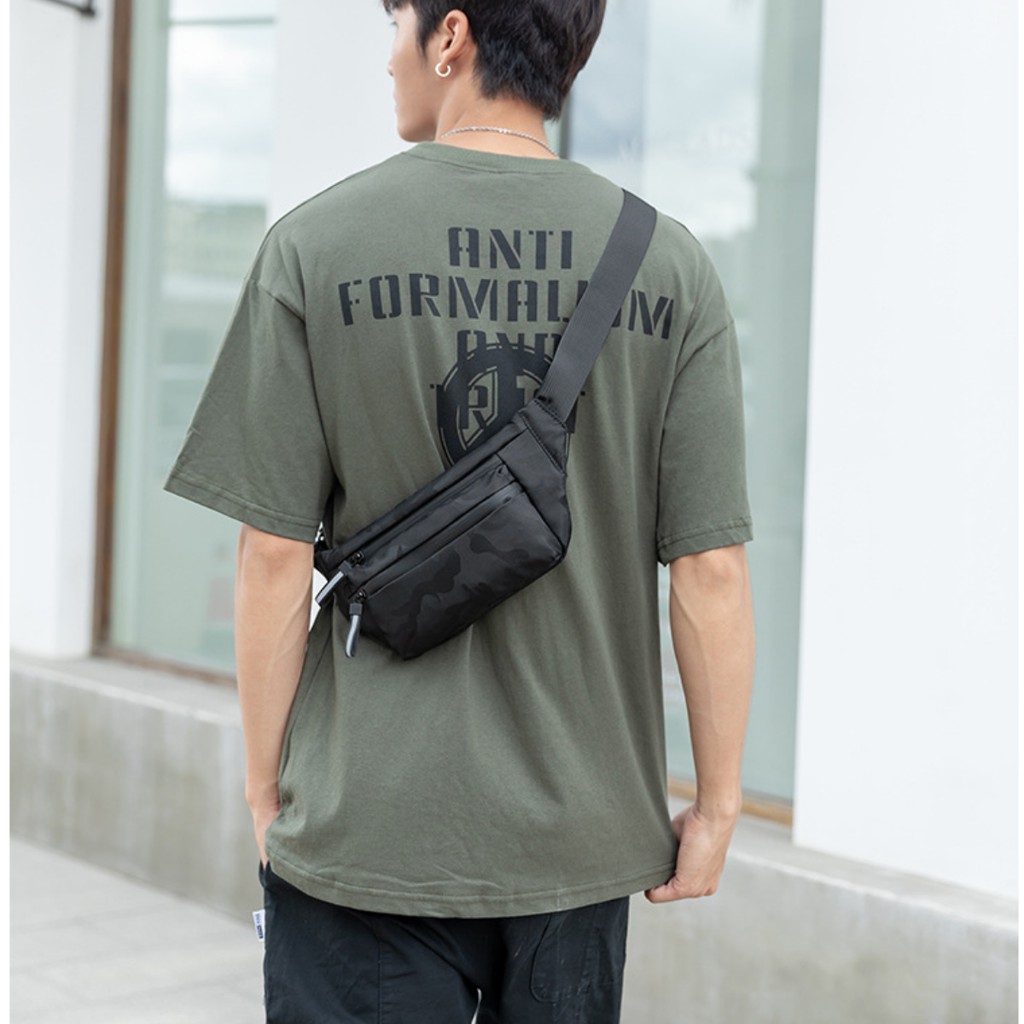 Túi Đeo Chéo Vai Hông Lưng Ngực Thời Trang Nam Chống Nước TD42 Túi Bao Tử Dệt Trơn Trượt Nước | BigBuy360 - bigbuy360.vn