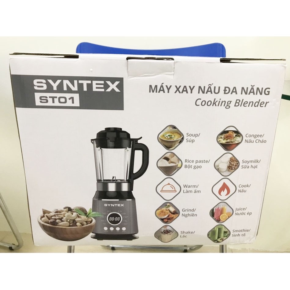 Máy xay nấu sữa hạt đa năng Syntex ST01 dung tích 2 lít công suất 800W bảo hành 24 tháng tặng bình thủy tinh