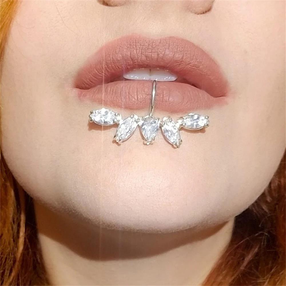 Khuyên Môi Giả Dạng Nhẫn Mềm Mại Độc Đáo|Khuyên Xỏ Môi Nhiều Màu Sắc Cho Nữ