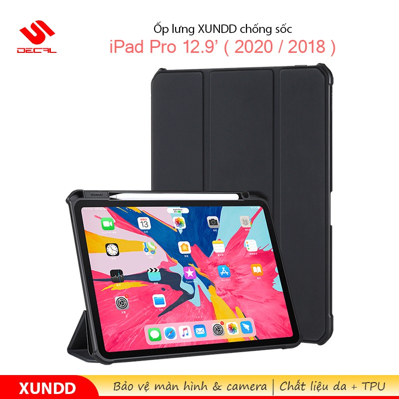 Ốp lưng XUNDD iPad Pro 12.9' (2020 / 2018), Chống trầy, Chống sốc, Kiểu bao da