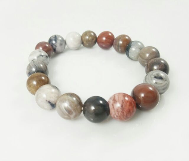 Vòng Tay Phong Thủy Gỗ Hóa Thạch (10 Ly) MS604