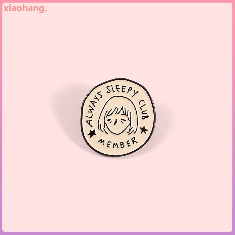 Ghim cài áo bằng kim loại hình tròn đáng yêu cho trẻ em