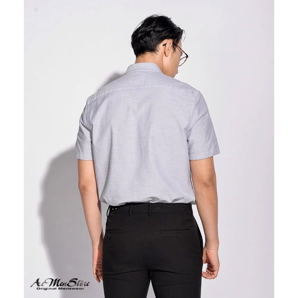 Áo sơ mi nam ROUTINE ngắn tay cổ bẻ Oxford form fitted 10S20SHS004