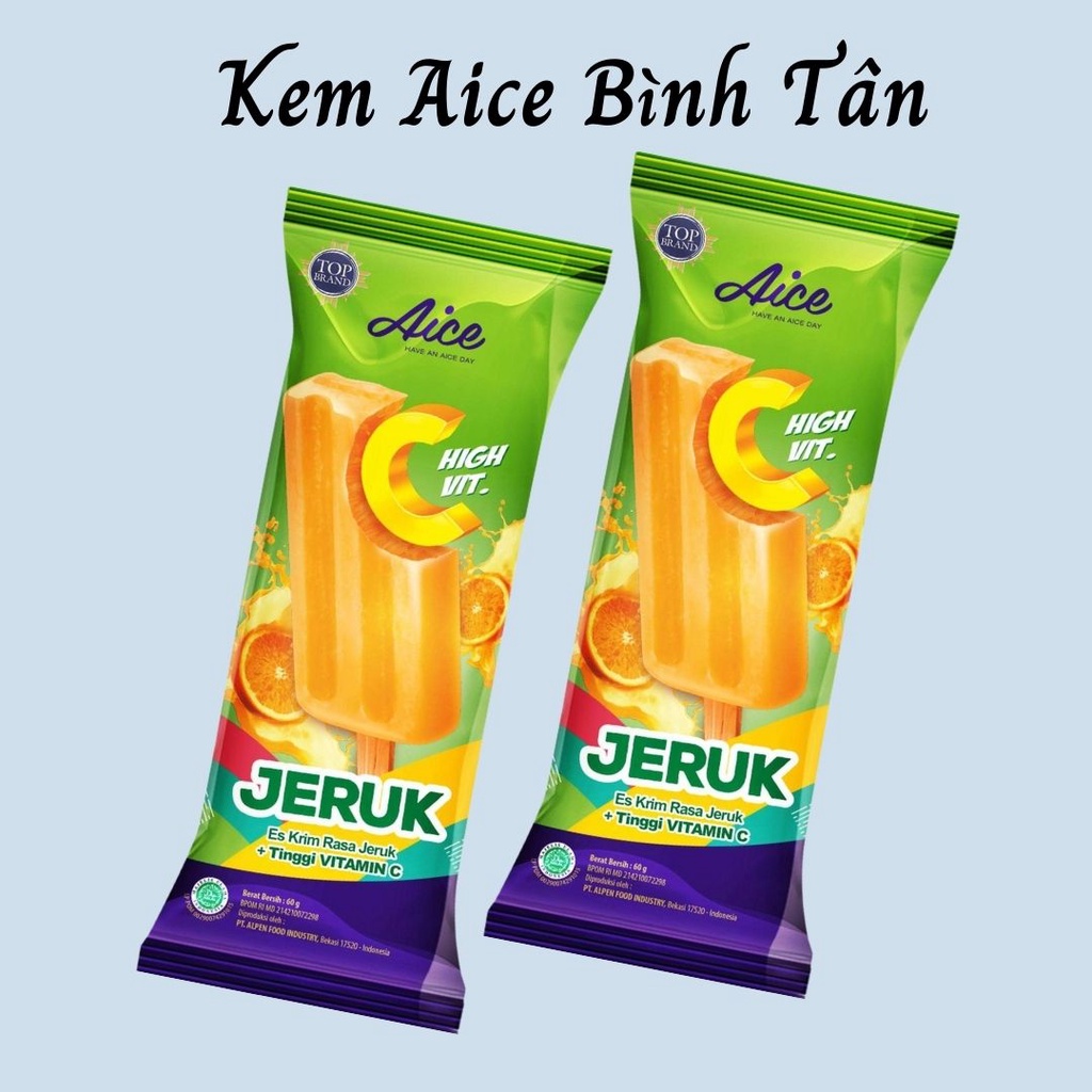 Kem Aice - Cam - nhập khẩu trực tiếp từ Indonesia - Thương hiệu kem nổi tiếng ngon giá rẻ - kem Haidilao