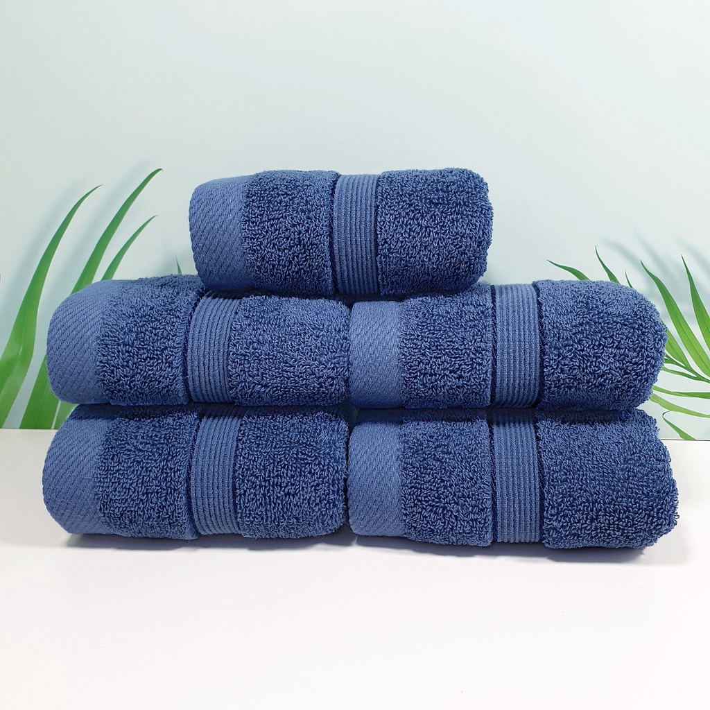Sét 5 Khăn Mặt Cotton HANOITEX 100% Cotton Mềm Mại, Thấm Hút Tốt, Kháng Khuẩn