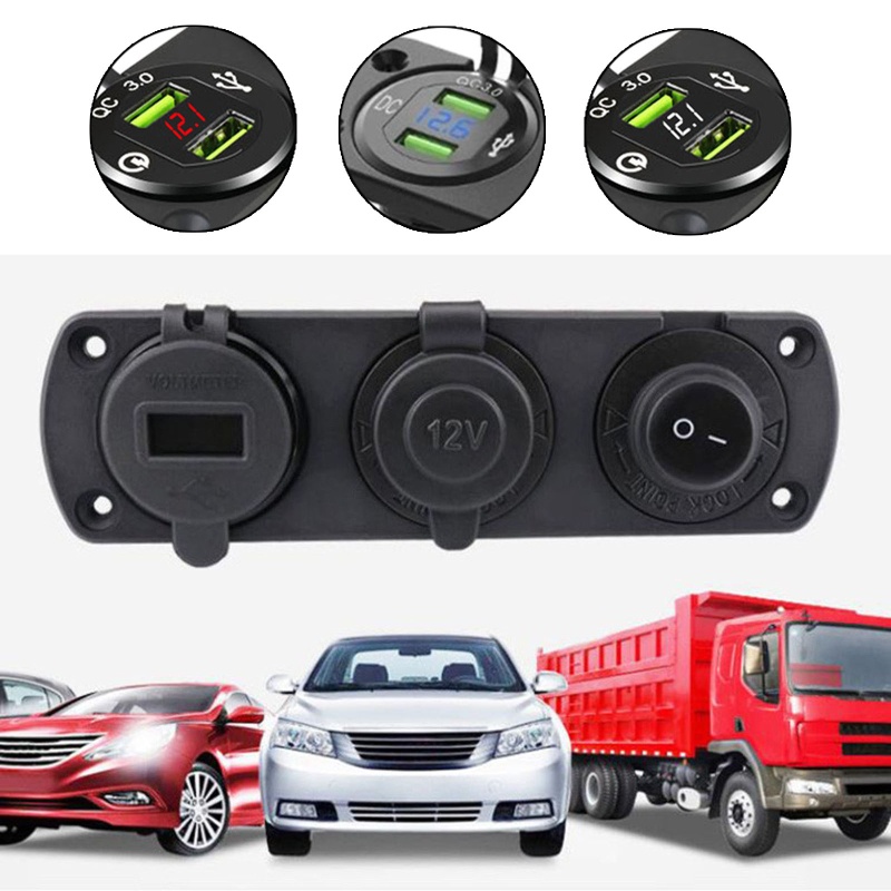 Ổ Cắm Hai Cổng USB Chuyên Dụng Cho Tàu Thuyền / Xe Hơi