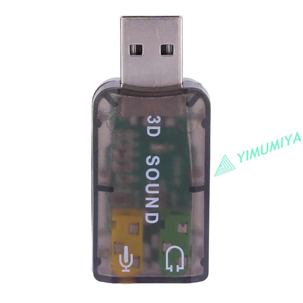 Card âm thanh chuyển đổi đầu USB 5.1 CH 3D cho máy tính laptop