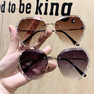 Kính Mát Không Gọng Đính Đá Phong Cách Hàn Quốc Thời Trang Nữ Sành Điệu